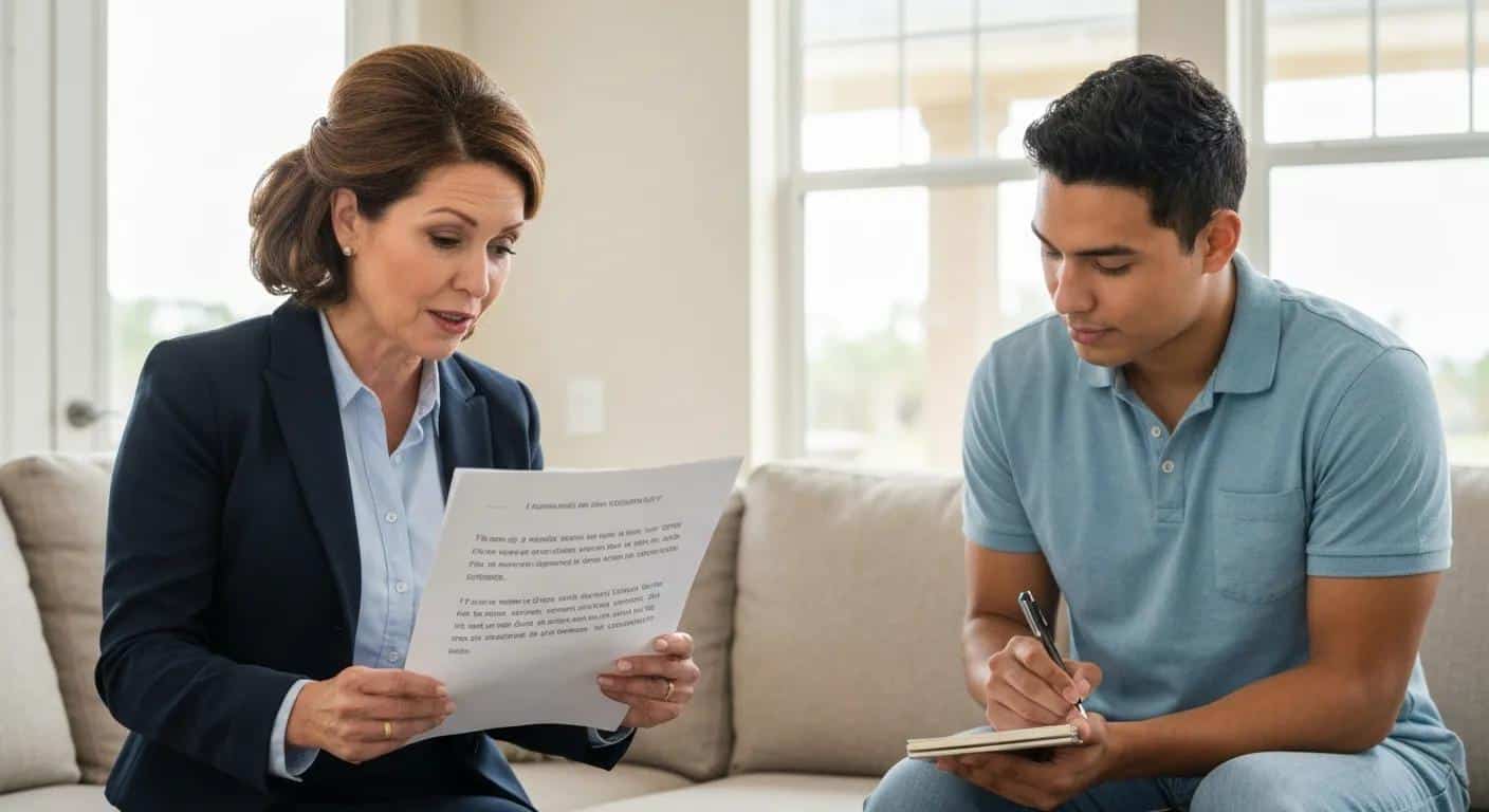 Landlord and tenant reviewing maintenance responsibilities in Florida