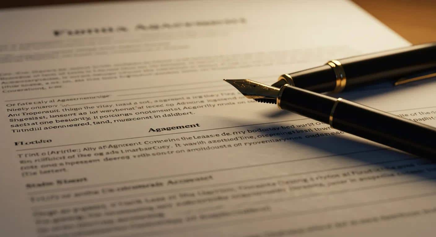 Image of a Florida lease document with a pen, symbolizing a strong contract