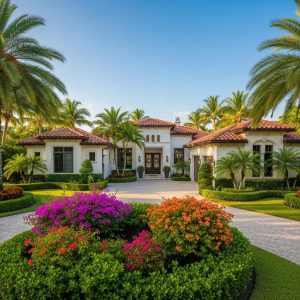 Beautiful single-family home in Fort Lauderdale with lush landscaping, representing property management opportunities