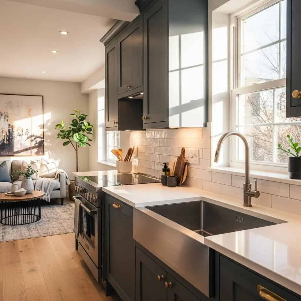 Renovated apartment interior showcasing modern upgrades and value-add potential in Tampa